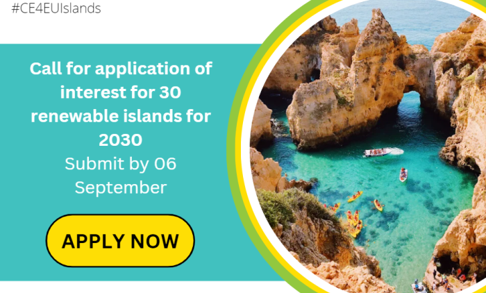 Call for application of interest for 30 renewable energy islands