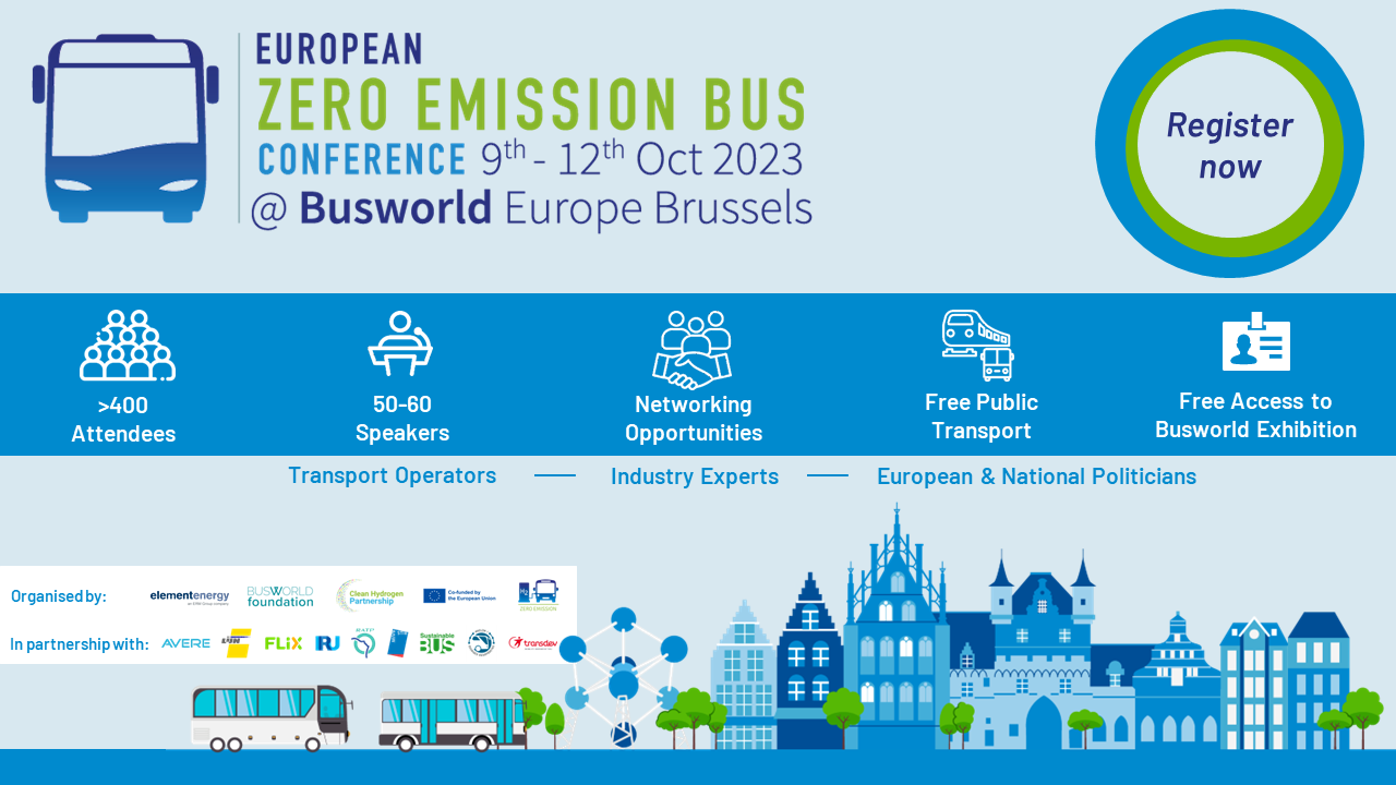 Register now for the Zero Emission Bus Conference 2023